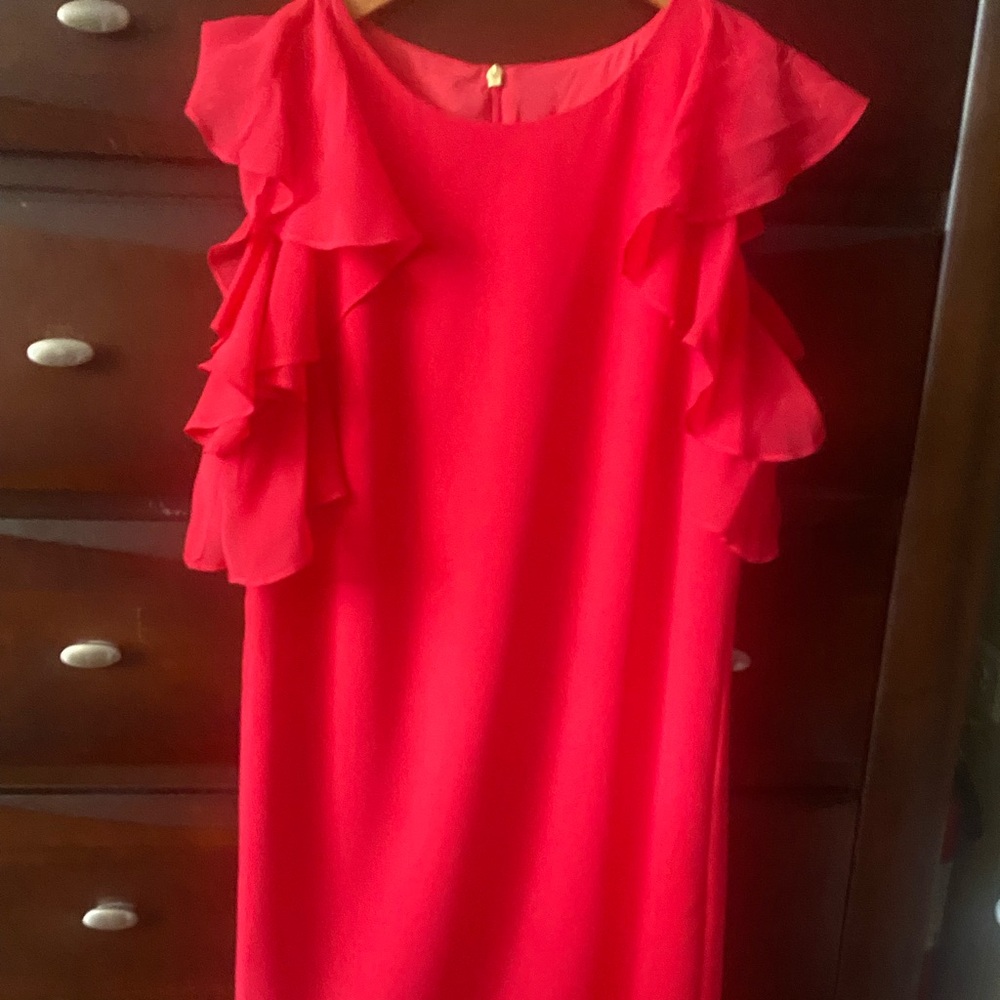 Trina Turk Size 6 Cold shoulder A line dress.